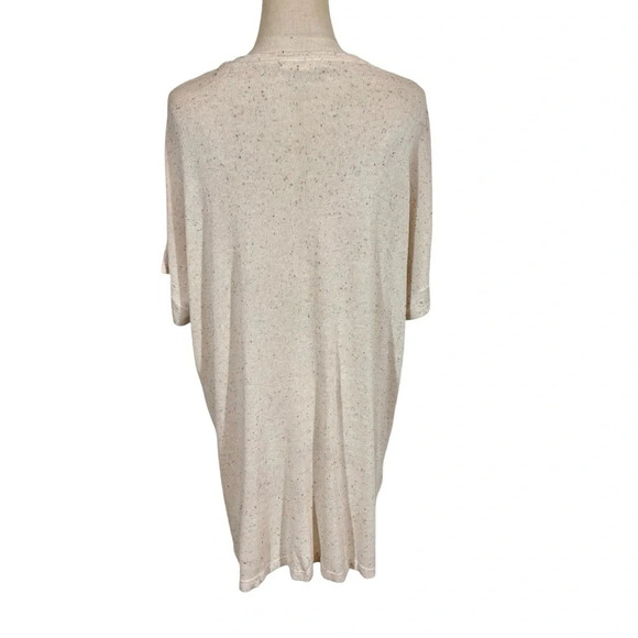 Micaela Greg Speckled Fine Knit Oatmeal Tunic Sweater Dress - Picture 4 of 11